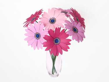 Papierblumen – Kapkörbchen – Bastelvorlagen mit Anleitung - Basteln