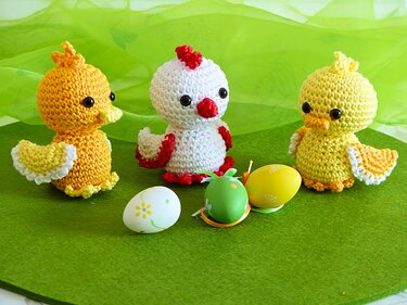 Easter Chicklet and Ducklings - Amigurumi Crochet Pattern