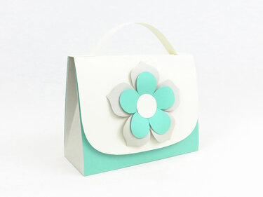 Geschenktasche in Mintgrün – Bastelvorlagen und Anleitung - Basteln