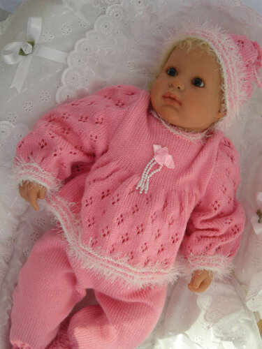 Strickanleitung Babyset Torben Gr. 56 für Baby und Reborn