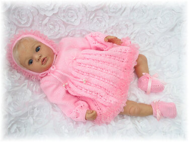 Strickanleitung Modell Julie 3-teilig Gr. 48/50 Babyset