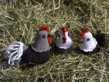 Häkelanleitung Hahn und Hennen