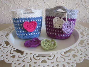 Häkelanleitung für kleine Tasche mit Herz  # Muttertag # Geschenke