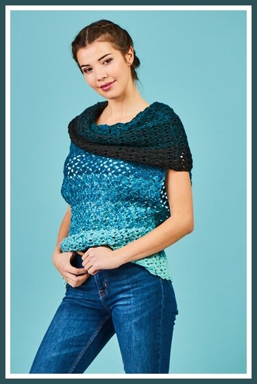 Longtop Carmenstyle aus 2 BOBBEL-MERINO von Woolly Hugs häkeln - Bild 2