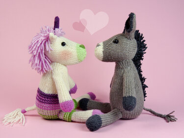 Unicorn + Donkey knitting pattern