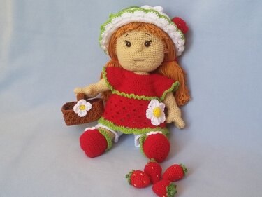 Erdbeerkörbchen Häkelanleitung