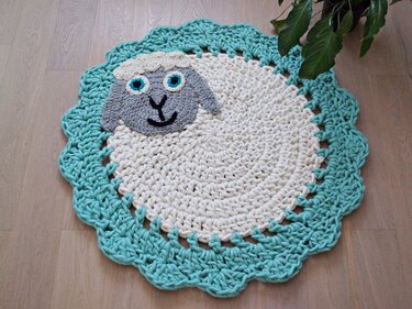 Häkelanleitung Teppich Schaf aus Schafwolle - Bild 4