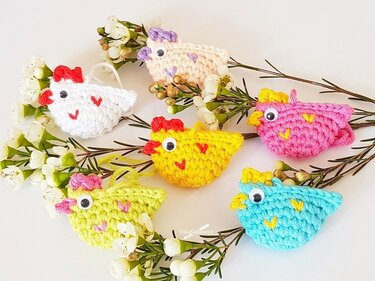 Häkelanleitung - Mini Hühnchen