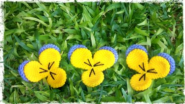 pattern amigurumi violet flower  PDF english-Deutsch-dutch - Crochet