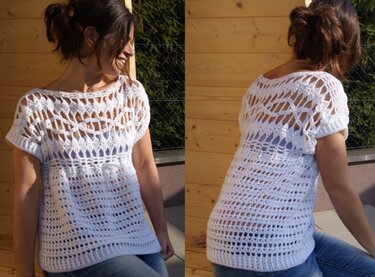 Sommerpulli / Shirt ENDLESS (Gr. S/M, L/XL) - Häkeln