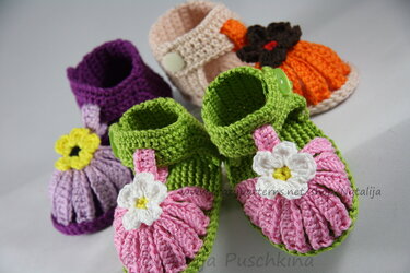 Häkelanleitung Sommersandalen für Babys