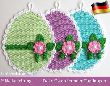 066DE Häkelanleitung Ostereier - Topflappen PDF Zabelina CP