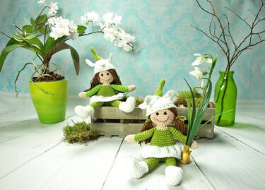 Häkelanleitung Miss Schneeglöckchen - PDF Datei