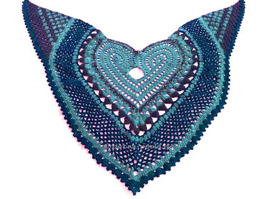 Luftiges Herztuch - Häkeln