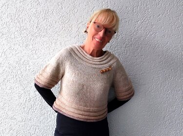 Pullover, Pullunder, Oberteil "Kringel-Ringel", Gr. S-XXXL, Stricken - Bild 4