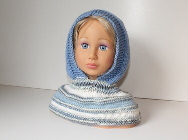 Strickanleitung Schlupfmütze, Schalmütze, Scoodie, ca. 2 - 5 Jahre, unisex