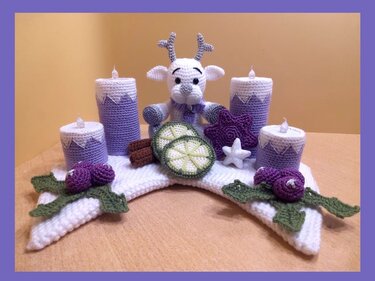 Häkelanleitung / Amigurumi / Adventsgesteck Mond