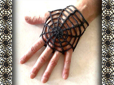 schneller Handschuh"Helloween" - Häkeln