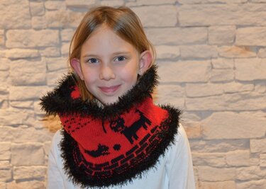 Strickanleitung Loop "Freunde im Park" in Doubleface - One Size - Bild 3