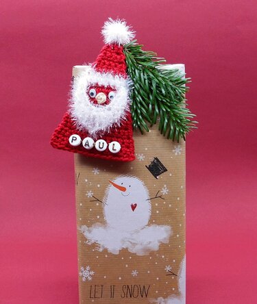 Weihnachtsmann Anhänger und Geldgeschenk - einfach und schnell - Häkeln