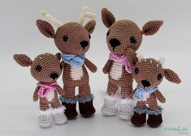 Familie Reh - Häkelanleitung (Mobiletiere)