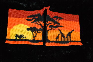 Häkelanleitung Doubleface-Topflappen Afrika