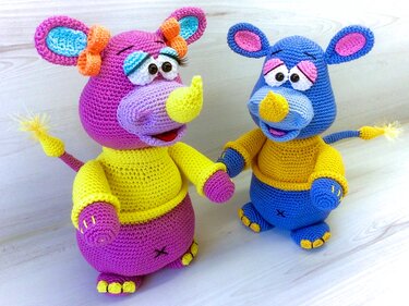 Rosa & Rhino - Crochet Pattern english