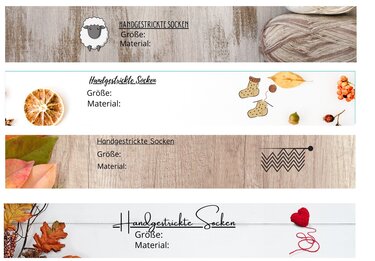 Banderolen Geschenkverpackung für selbstgestrickte Socken - Basteln