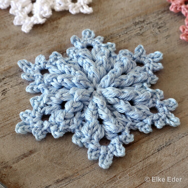 Snowflake "Neve" - Gift Tag, Tree Decoration, Winter Decoration - Crochet
