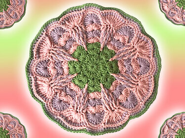 Runde Granny Rosette - Häkeln