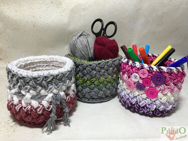 Utensilo Stiftebox „Krimskrams“ häkeln, jede Größe