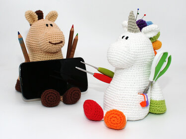 Phone Stand Horse/Unicorn - Crochet Pattern