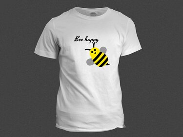 Plotterdatei "Bee happy" - Plotting