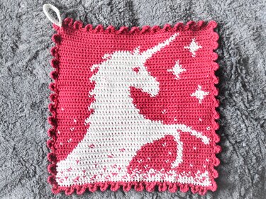 Crochet Pattern Washcloth "Ella Unicorn"