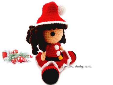 Crochet pattern Christmas girl