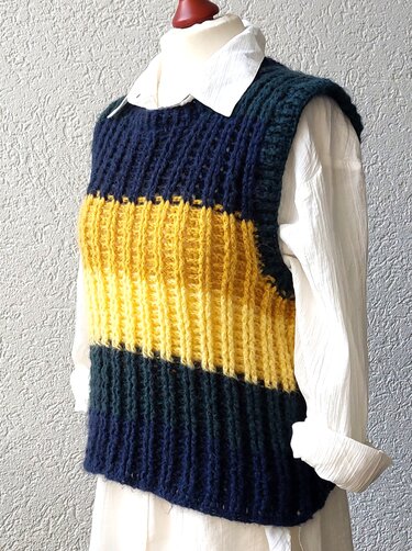 Pullunder "Weekend" für Damen und Herren, Größe leicht anpassbar - Häkeln