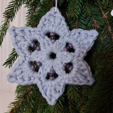 Blooming Star Ornament - Crochet