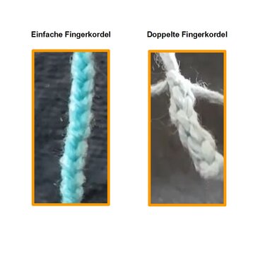 Videoanleitung Einfache und doppelte Fingerkordel - Häkeln