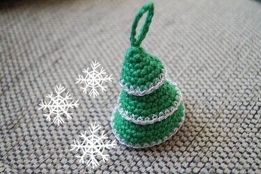 weihnachtliche Anhänger für Christbaum, Sträuße etc. Häkelanleitung - Bild 3
