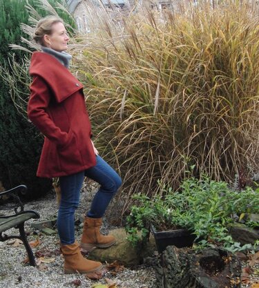 Santini Raglanmantel mit großem Kragen - Bild 2