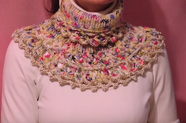 Häkel/Strickanleitung Kragen Golden Lotus - Bild 6