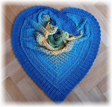 Häkelanleitung Dreieckstuch Malakita