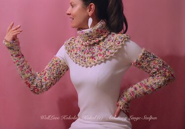 Häkelanleitung Kombi Stulpen + Kragen