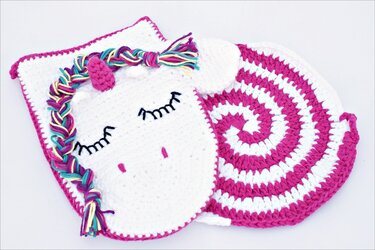 Einhorn Topflappenset häkeln - Bild 3