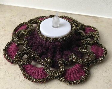 Teelichthalter "Kerzentraum" - Häkeln