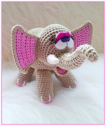 Häkelanleitung - Elefant amigurumi