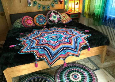 Anleitung Sternendecke "Askorun" - Häkeln