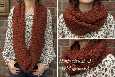 Strickanleitung für Loopschal im Flechtmuster