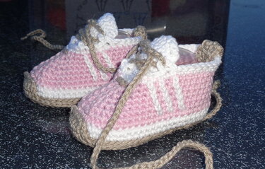 Anleitung Turnschuhe Baby häkeln