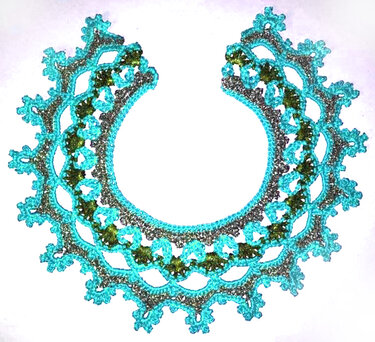 Halsschmuck Halskette Elisabeth - Häkeln